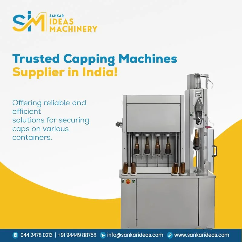 Leading Capping Equipment Provider in India by Sankar Ideas Machinery